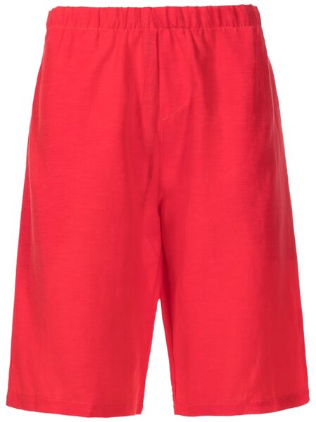  Amir Slama Elasticated-waistband Linen Shorts - Red 