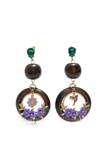  Amir Slama Floral-embellishment Drop Earrings - Gold 