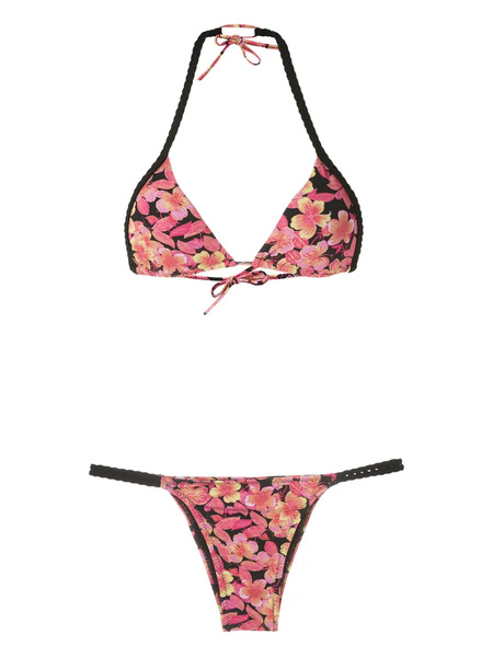  Amir Slama Floral-print Bikini Set - Pink 
