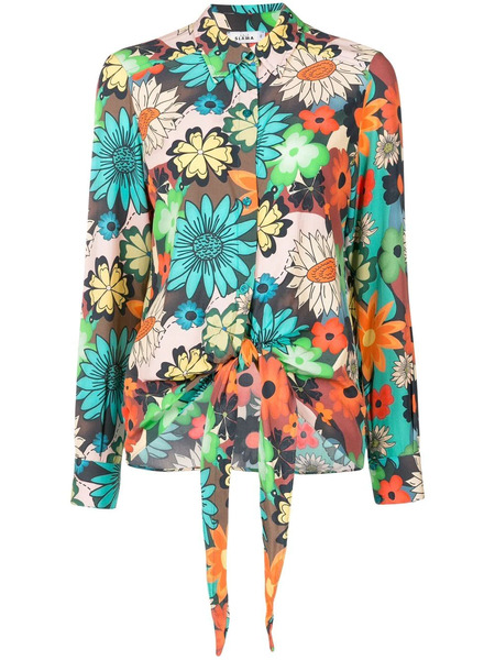  Amir Slama Floral-print Tie-fastened Shirt - Multicolour 