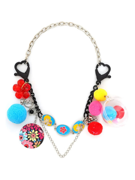  Amir Slama Flower-detail Bag Chain - Silver 
