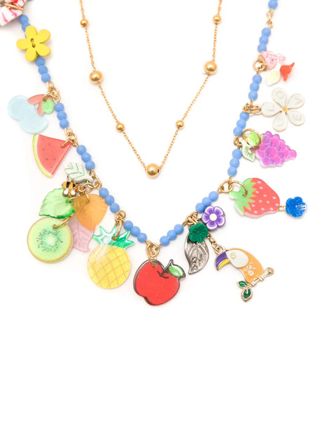  Amir Slama Fruit-charm Layered Necklace - Multicolour 