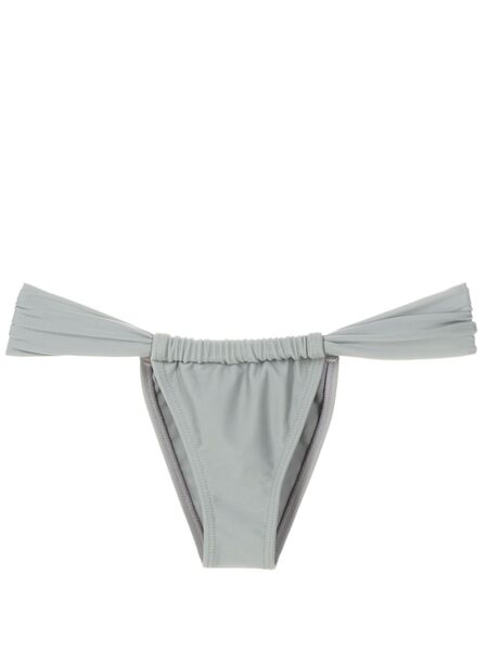  Amir Slama Gathered Low-waisted Bikini Bottoms - Grey 