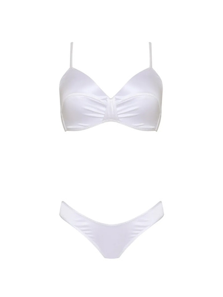  Amir Slama Gathered String Bikini - White 