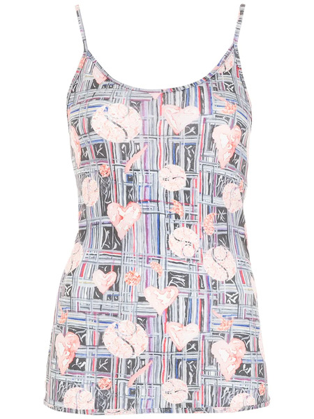 Amir Slama Graphic Heart-print Tank Top - Multicolour 