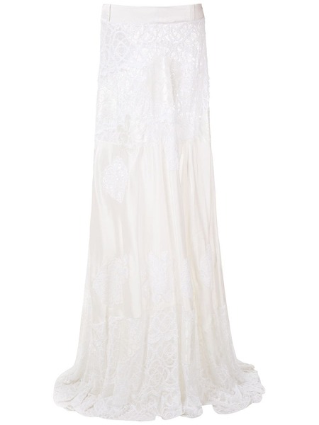  Amir Slama Lace Maxi Skirt - White 