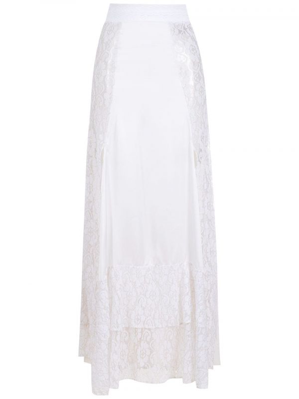  Amir Slama Lace Maxi Skirt - White 