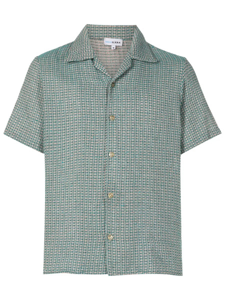  Amir Slama Logo-engraved Jacquard Shirt - Green 