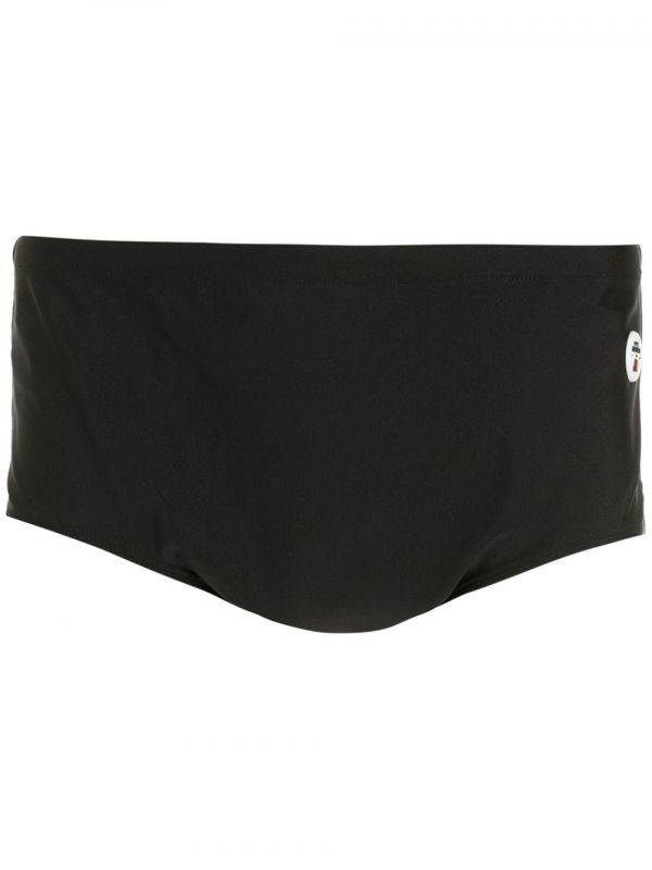  Amir Slama Logo-patch Swimming Shorts - Black 