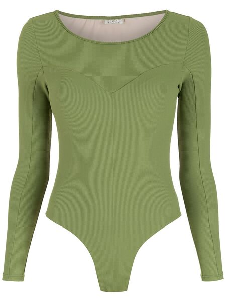  Amir Slama Long Sleeves Bodysuit - Green 