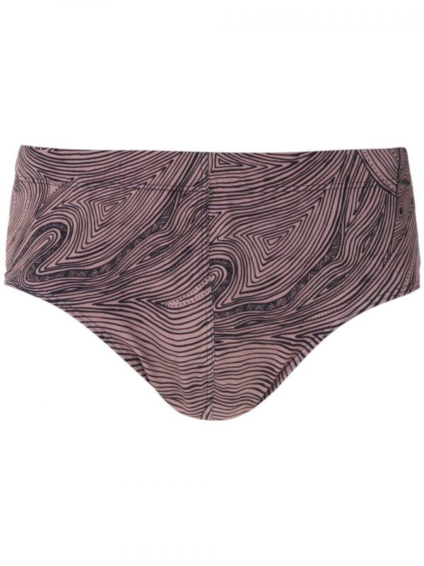  Amir Slama Marajoara Print Trunks - Neutrals 