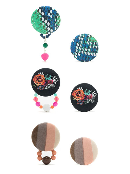  Amir Slama 3 Pair Earring Set - Multicolour 