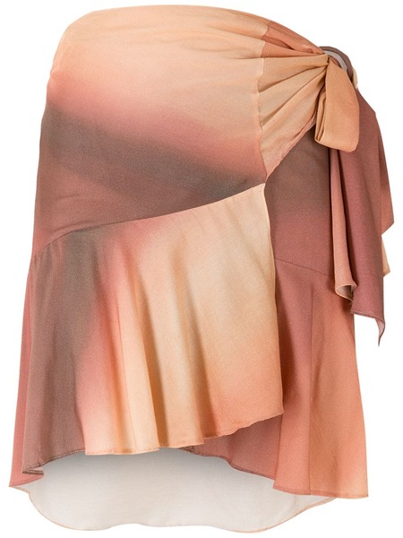  Amir Slama Paneled Gradient Wrap Skirt - Neutrals 