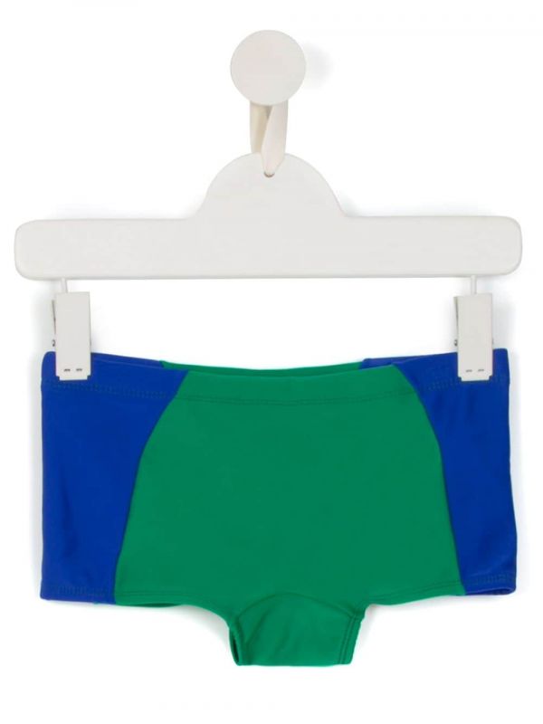  Amir Slama Panelled Swim Trunks - Green 