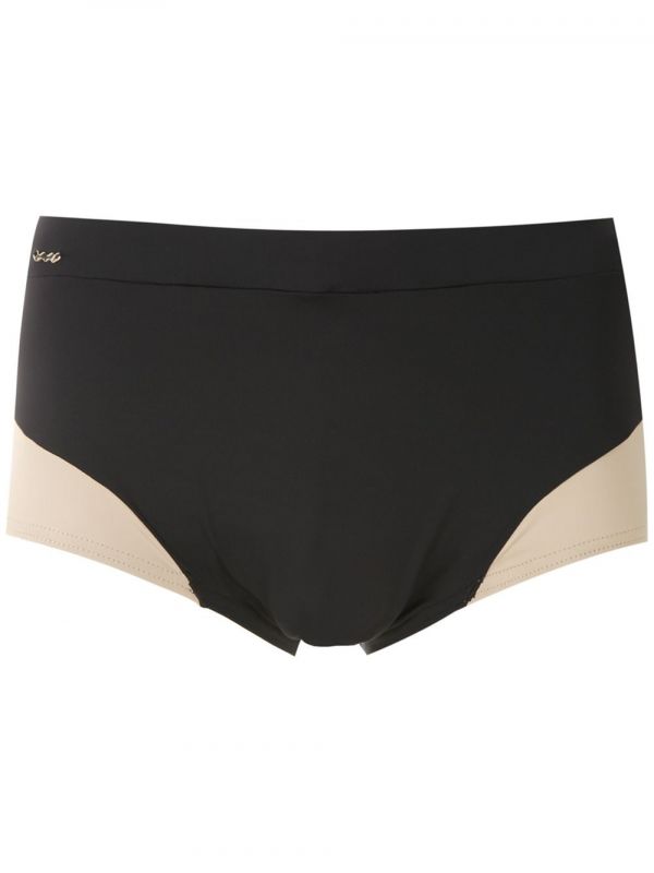  Amir Slama Panelled Trunks - Black 