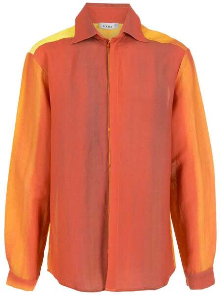  Amir Slama Printed Long-sleeve Shirt - Red 