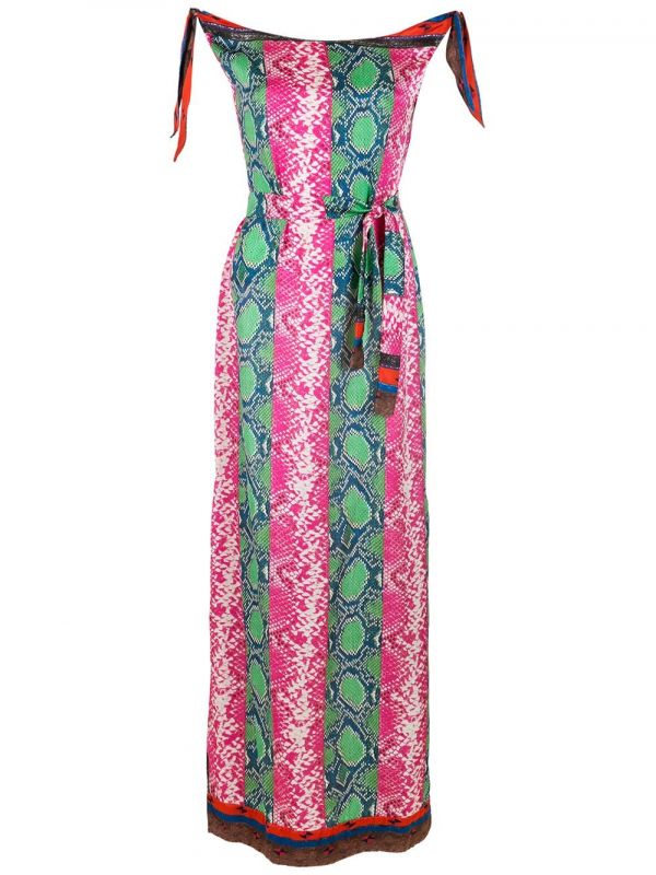  Amir Slama Printed Silk Maxi Dress - Multicolour 