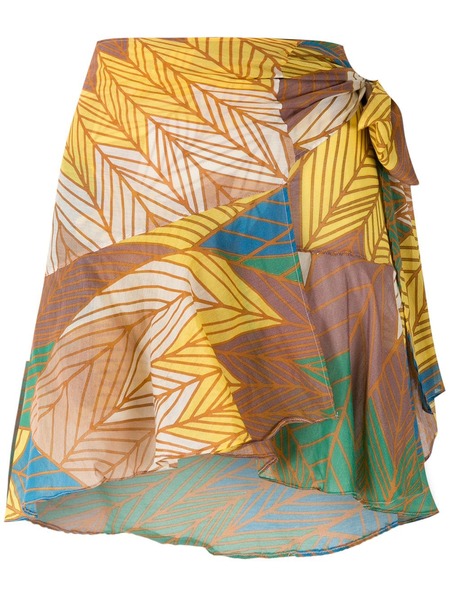  Amir Slama Printed Wrap Skirt With Panels - Multicolour 