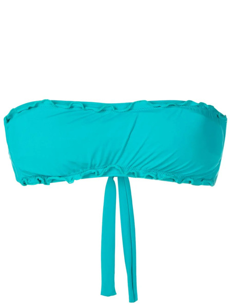  Amir Slama Ruffled-trim Bandeau Bikini Top - Blue 