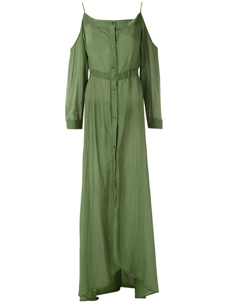  Amir Slama Silk Maxi Dress - Green 