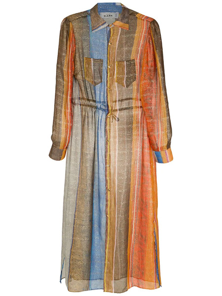  Amir Slama Silk Shirt Dress - Multicolour 
