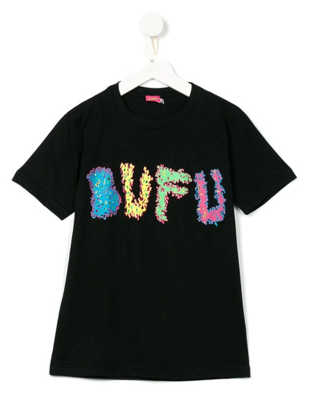  Amir Slama Slogan-print Short-sleeve T-shirt - Black 