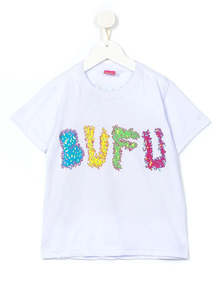  Amir Slama Slogan-print Short-sleeve T-shirt - White 