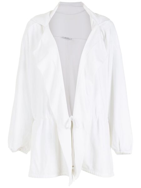  Amir Slama Slouch Hooded Jacket - White 