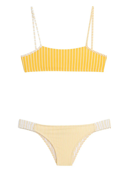  Amir Slama Stripe-band Bikini - Yellow 
