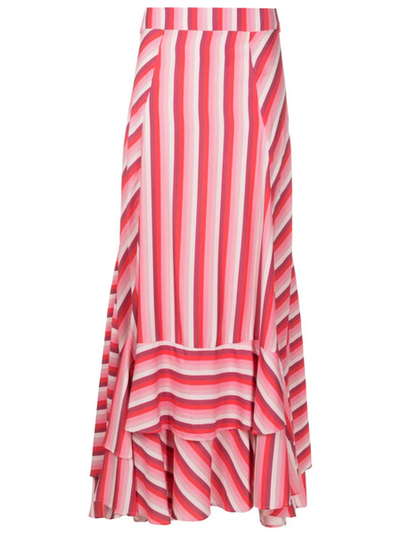 Amir Slama Stripe-print Maxi Skirt - Pink 