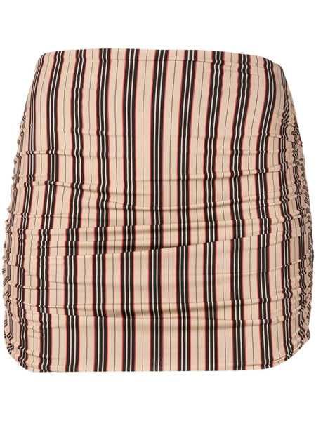  Amir Slama Stripe-print Mini Skirt - Multicolour 