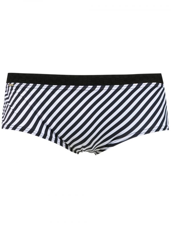  Amir Slama Striped Swim Briefs - Black 