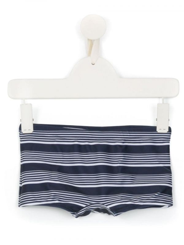 Amir Slama Striped Swim Trunks - Blue 