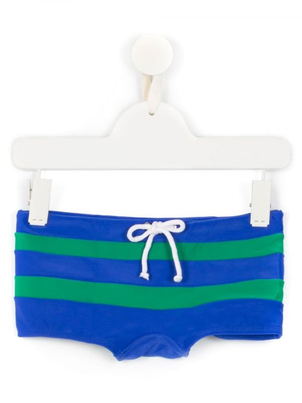  Amir Slama Striped Swim Trunks - Blue 