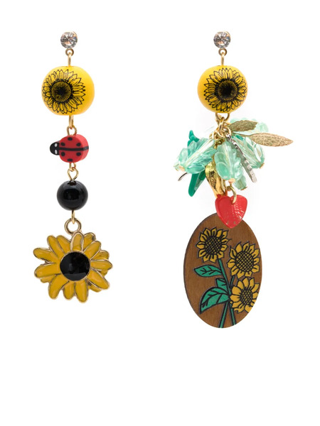  Amir Slama Sunflower-motif Drop Earrings - Multicolour 