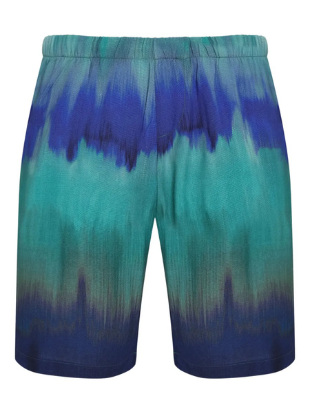  Amir Slama Tie Dye-print Shorts - Blue 