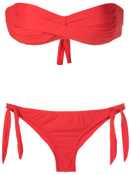  Amir Slama Twist-detail Strapless Bikini - Red 