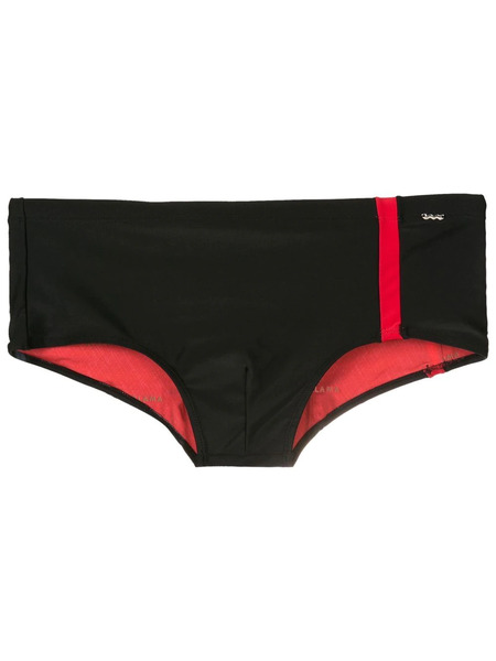  Amir Slama Two-tone Striped Swimming Shorts - Black 