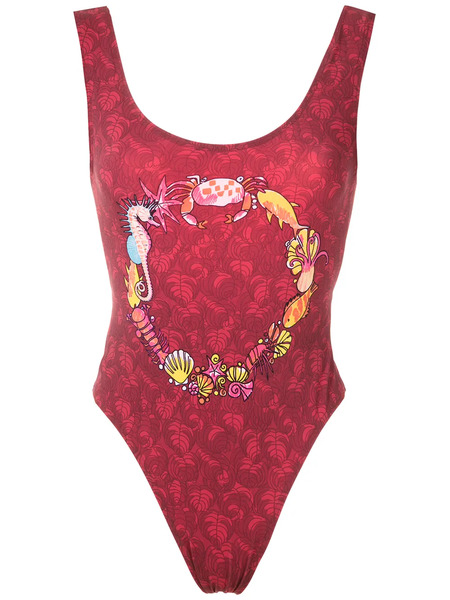  Amir Slama U-neck One Piece - Red 
