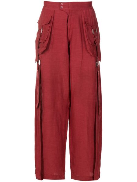  Amir Slama Wide-leg Cargo Trousers - Red 