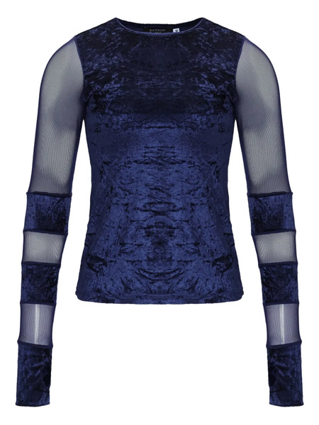  Amir Slama X Astrid Mesh-panel Top - Blue 