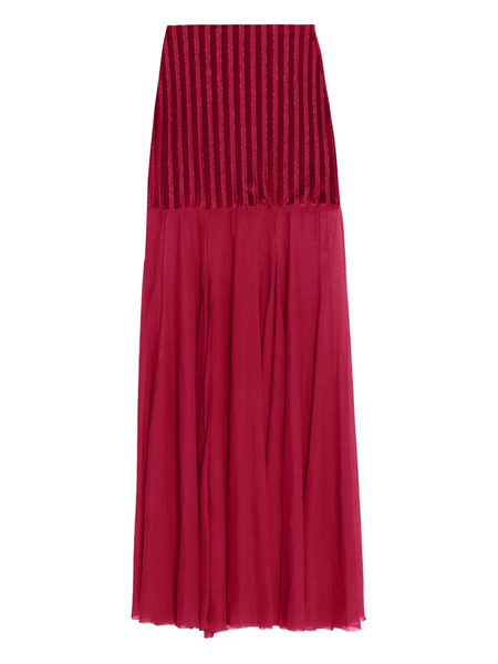  Amir Slama X Astrid Stripe-panel Maxi Skirt - Red 