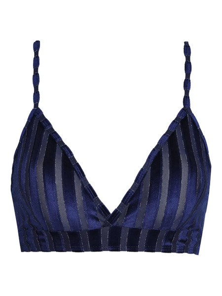  Amir Slama X Astrid Striped Crop Top - Blue 