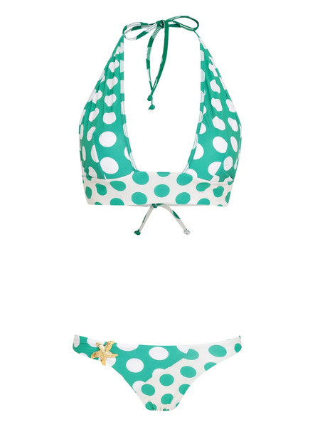  Amir Slama X Jade Picon Polka-dot Bikini - Green 