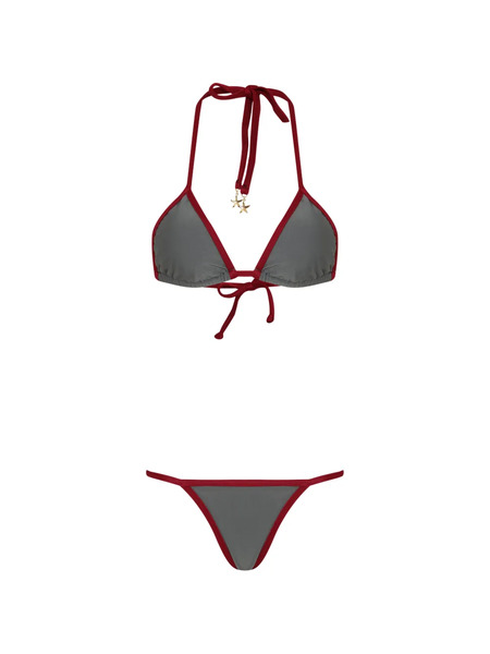  Amir Slama X Jade Picon Triangle-top Bikini - Grey 