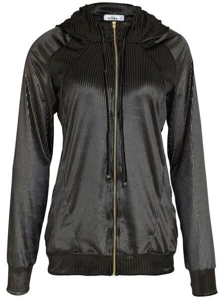  Amir Slama Zipped Drawstring Jacket - Black 