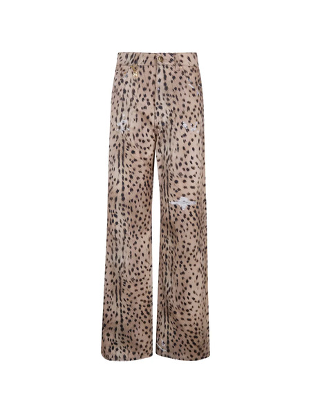  Amiri Animal-print Wide-leg Jeans - Neutrals 