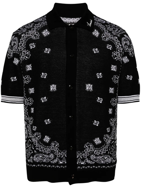  Amiri Bandana Polo - Black 