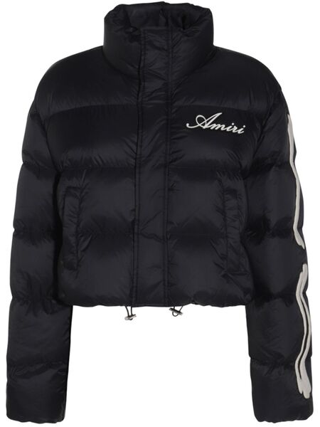  Amiri Bones Cropped Puffer Jacket - Black 