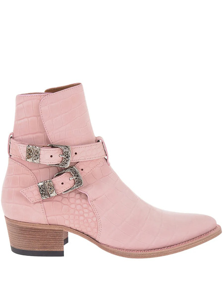  Amiri Buckle-detail Ankle Boots - Pink 